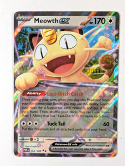 Meowth ex 062/088 Me03: Perfect Order Holo Pokemon - Image 1
