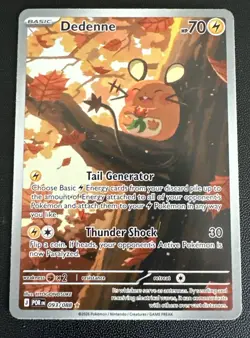 Pokemon Dedenne Full Art Rare Holo POR 093/088 Lightning Basic 70HP NM - Image 1