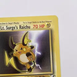 Lt. Surge’s Raichu 28/131 Gym Heroes Rare NM WOTC Pokemon TCG Vintage Single - Image 4