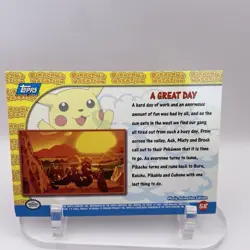 A Great Day #58 Rainbow Foil Blue Logo LP 1999 Pokemon Topps Pikachu's Vacation - Image 3