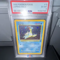 Pokemon TCG Lapras Holo Fossil Unlimited Edition 10/62 Holo Rare PSA 6 - Image 2