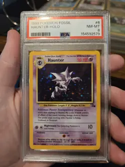 Pokemon Haunter 6/62 Fossil Unlimited Holo Wizards 50 HP Holo Rare PSA 8 English - Image 1