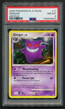 Gengar 17/99 Rare Pokemon 2009 Platinum Arceus PSA 8 NM-MT - Image 1