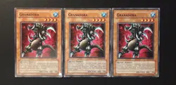 Yu-Gi-Oh! 3x Granadora, IOC-030/DR2-EN030, Common, 2nd ED., DE/ENG, Good - Image 1