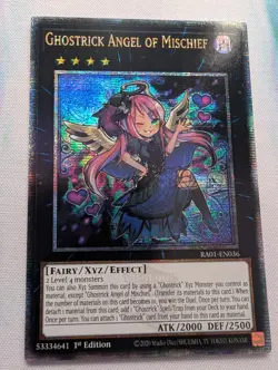 YuGiOh! Ghostrick Angel of Mischief RA01-EN036 Quarter Century Rare 1st Ed - Image 1