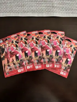 HEAVY 37.7-37.78g One Piece EB-03 Heroines Edition Sleeved Booster Pack lot of 6 - Image 1