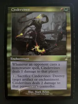 Cindervines NM FOIL RETRO FRAME Ravnica: Remastered MTG FREE SHIPPING - Image 1