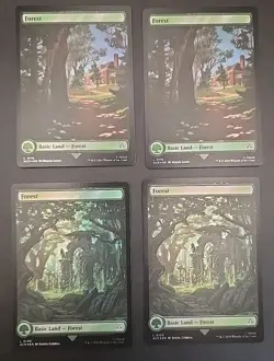 Forest (0109 X2/0110 X2) Universes Beyond:Assassin's Creed Foil MTG (4 Cards) NM - Image 1