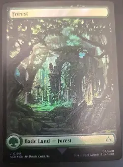Forest (0109 X2/0110 X2) Universes Beyond:Assassin's Creed Foil MTG (4 Cards) NM - Image 2