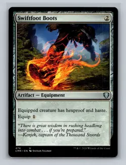(2x) MTG - SWIFTFOOT BOOTS 1x Commander Legends & 1x New Capenna Commander - LP - Image 1