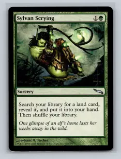 MTG Magic the Gathering Sylvan Scrying Mirrodin LP-MP - Image 1