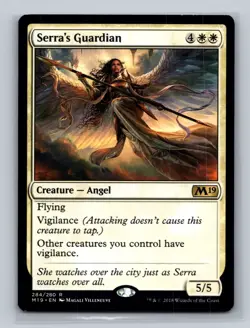 (2x) Serra's Guardian - MTG (Magic 1x 2019 & 1x 2020 Core Sets) - LP-MP - Image 1