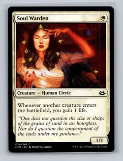 Magic the Gathering MTG Soul Warden (24) Modern Masters 2017 LP - Image 1