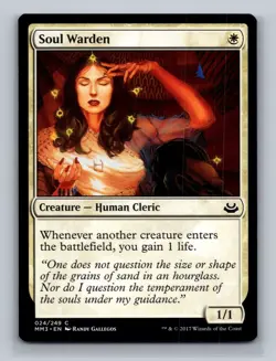 Magic the Gathering MTG Soul Warden (24) Modern Masters 2017 LP - Image 3
