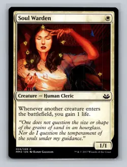 Magic the Gathering MTG Soul Warden (24) Modern Masters 2017 LP - Image 5