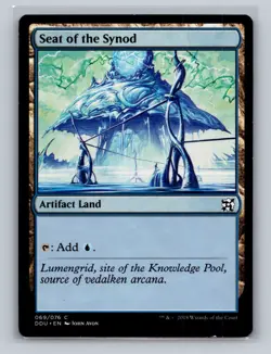 (2x) Seat of the Synod (1x #283 Mirrodin & 1x Duel Decks #69) Magic MTG LP-MP - Image 1