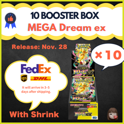 [Sealed] 10 Booster Box Mega Dream ex M2a High Class Pokemon Japanese Shrink - Image 1