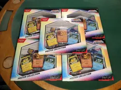 (5) Pokemon TCG PRISMATIC EVOLUTIONS Poster Collection Box Lot X5 FACTORY SEALED - Image 1