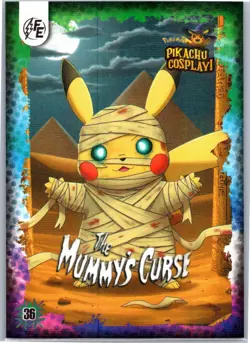 The Mummy's Curse (Pikachu) #36 - Galaxy Holo - Electric Pikachu Cosplay Pokemon - Image 1