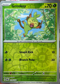 Grookey Reverse Holo - 014/167 - Twilight Masquerade Pokemon 2024 - Image 1