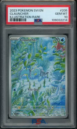 2023 Pokemon Scarlet & Voilet Clauncher #205 Illustration Rare PSA 10 Gem Mint - Image 1