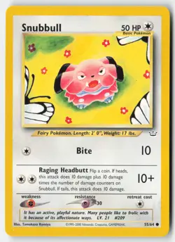 Pokemon - Snubbull #55/64 - Neo Revelation Unlimited - Image 1