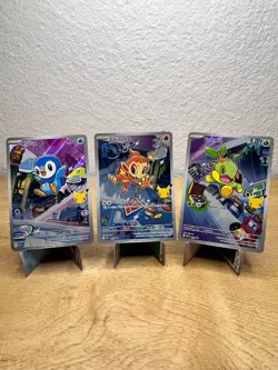 3 First Partner Starter Promo Set Holo – Pokemon Turtwig Chimchar Piplup – NM/M - Image 1