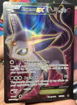Espeon EX 117/122 XY Breakpoint Full Art Holo MP Pokemon Card - Image 1