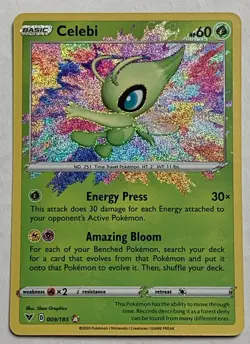 Pokemon Vivid Voltage Celebi 009/185 Amazing Rare Holo NM - Image 1