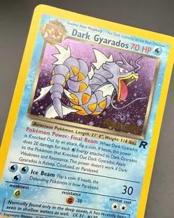 Dark Gyarados NM 8/82 🌀 SWIRL - Holo Prerelease Promo Team Rocket - Pokemon B - Image 4