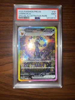 2025 POKEMON PRE EN-PRISMATIC EVOLUTIONS #161 UMBREON EX PSA 9 - Image 1