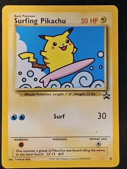 Pokemon TCG Surfing Pikachu 28 Black Star Promo Mint Near Mint - Image 1