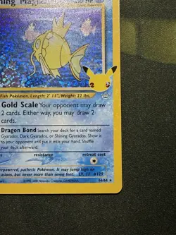 Pokemon TCG Shining Magikarp Celebrations 25th anniversary NM+ holo bleed - Image 5