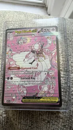 Pokemon Mega Diancie EX Basic 270 HP 120× Card ASC 282/217 English - Image 1