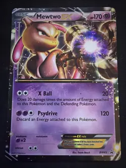 Mewtwo EX BW45 Black & White Promo Holo Rare LP Pokemon Card - Image 1