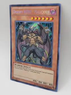 Yugioh Destiny HERO Malicious RYMP-EN034 1st Edition Super Rare LP - Image 4