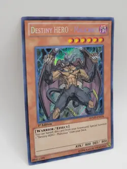 Yugioh Destiny HERO Malicious RYMP-EN034 1st Edition Super Rare LP - Image 5