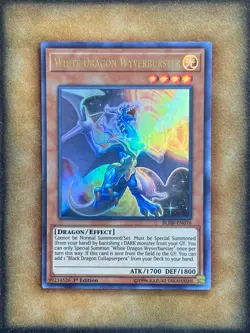 Yugioh White Dragon Wyverburster BLHR-EN076 Ultra Rare 1st Ed LP - Image 1
