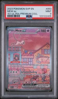 2023 POKEMON SVP EN-SV BLACK STAR PROMO 151 ULTRA-PREMIUM COLL #053 MEW EX PSA 9 - Image 1