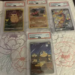 Pokemon TCG PSA Graded Cards Slabs PSA 7/8/9 Pikachu Claydol Celebrations IR - Image 1