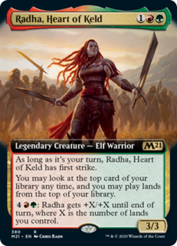 Radha, Heart of Keld (Extended Art) Core Set 2021 / M21 NM CARD ABUGames - Image 1