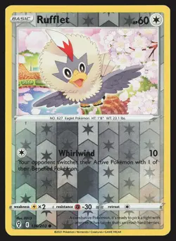 SWSH07: Evolving Skies Rufflet #136/203 Reverse Holo Pokemon Card - Image 1