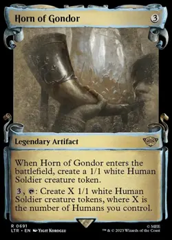 MTG Horn of Gondor - Foil - Showcase Scrolls, The Lord of the Rings: Tales of Mi - Image 1