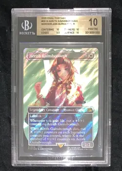 Aerith Gainsborough Borderless Surge Foil BGS 10 Graded Final Fantasy MTG - Image 1