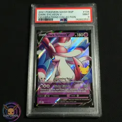 Dark Sylveon V HOLO RARE SWSH134 (PSA MINT 9) Black Star PROMO Pokemon Cards - Image 1