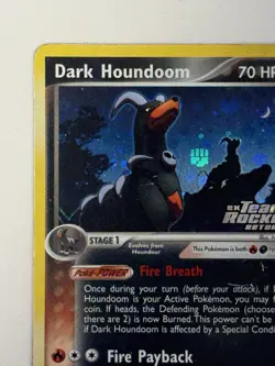 Pokemon TCG Dark Houndoom 037/109 Team Rocket Returns Reverse Holo Stamp - Image 2