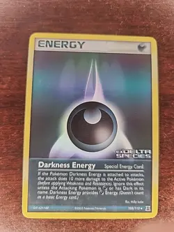 Darkness Energy Holo Ex Delta Species Pokemon Card WOTC - Image 1