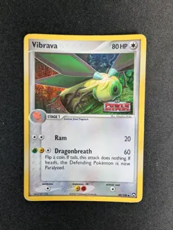 [MP] Pokemon TCG Vibrava 80 HP EX Power Keepers STAMPED 38/108 2007 English Card - Image 1