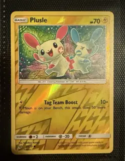 The Pokemon Company Plusle Reverse Holo 33/73 Shining Legends 70 HP - Image 1