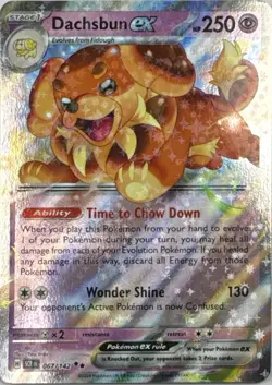 Dachsbun ex 142 HOLO Double Rare Stellar Crown Pokemon Near Mint - Image 1